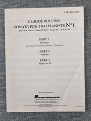 Sonata For 2 Pianists St Bass Parts 1,2 & 3 Claude Bolling 1992