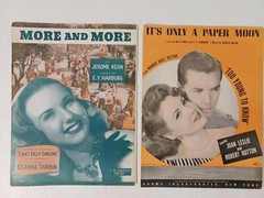 Vintage Show Tunes & Movie Sheet Music Button and Bows Trolley Song + more Look