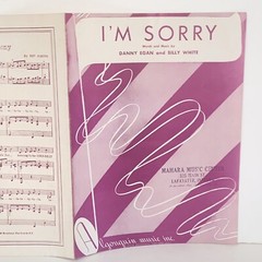 Vintage 1952 I&rsquo;m Sorry Sheet Music by Danny Egan and Billy White