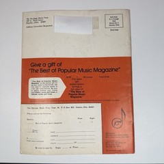 The Best Of Popular Music Magazine Feb Mar 1978 Vol 6 #2 Piano Vocal Guitar Vtg