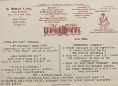 1901 The Witmark Monthly NYC M Witmark & Sons Promotional Pan American Special