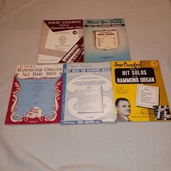 Hammond Organ Music Lot 5 Music Books Feibel Coleman Crawford Harms Vintage