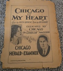 Chicago Of My Heart Vintage Sheet Music Great Depression Hard To Find Rare