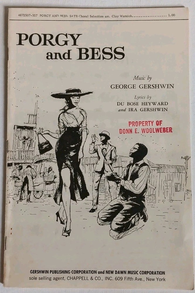 PORGY and BESS Music By George Gershwin Choral Selection Four Part Mixed Voices
