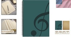 Blank Sheet Music Composition Manuscript Staff Paper Art Music Notebook Black…