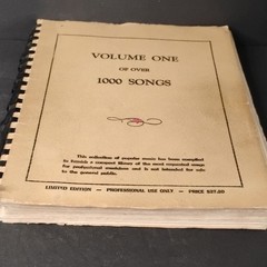 Volume One Over 1000 Songs Spiral Bound Voice Solo Popular Sheet Music Book