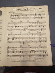 You Are My Lucky Star Piano Sheet Music with LYRICS, GUITAR TABS 1943