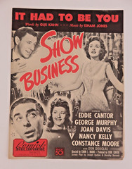 It Had To Be You, Show Business, Eddie Cantor, Remick Music, 1939, Sheet Music
