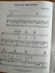 Dust in The Wind Sheet Music 1978 Kansas Guitar Kerry Livgren; 5 pages fold out