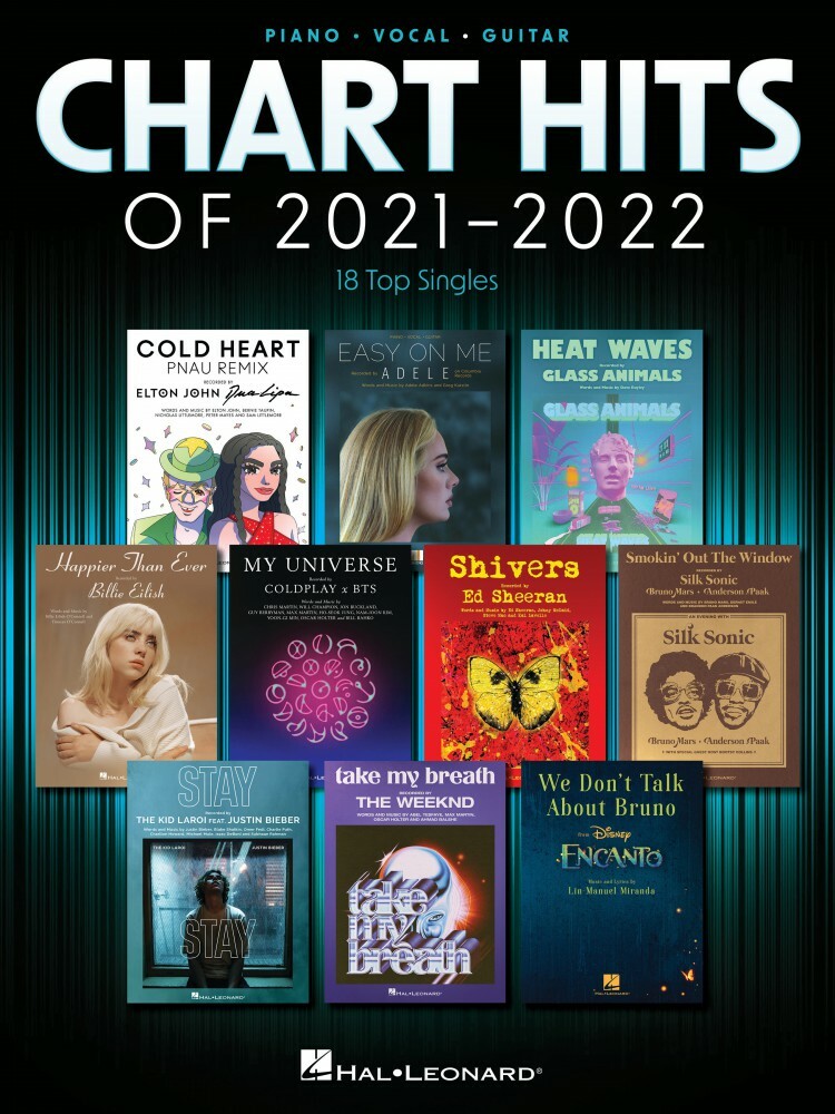 Chart Hits of 2021-2022 Sheet Music Piano Vocal Guitar Songbook NEW 000418041