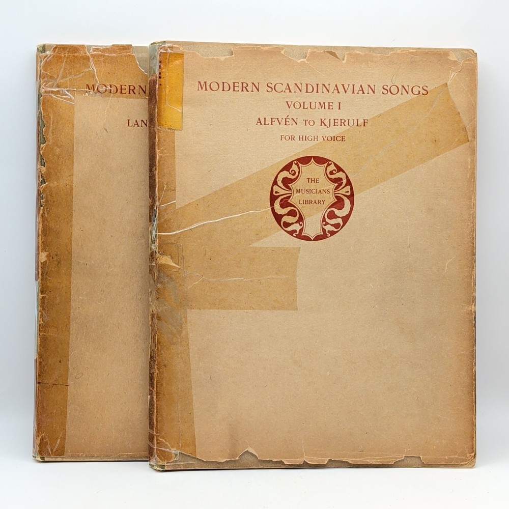 1925 Modern Scandinavian Songs Vol 1 & 2 Sheet Music Books High Voice Set