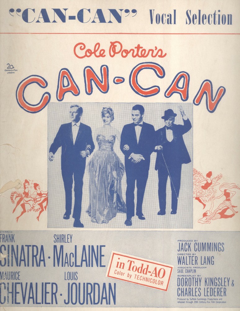 CAN-CAN SONG BOOK – Vocal Selections – 8 Songs – Frank Sinatra Shirley MacLaine