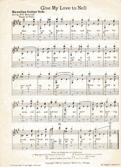 « GIVE MY LOVE TO NELL » by Mort H. Glickman – sung by Blue Grass Roy- 5 pgs -1935