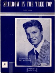 Sparrow in the Tree Top, Guy Mitchell Photo, 1951, Vintage Sheet Music