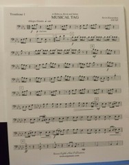 Trombone Trio Musical Tag by Kenin Kaisershot New Retail $10.00