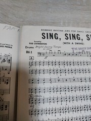 Sing, Sing, Sing Rhythm Airs Small Orchestra Vintage Full Score Robbins Music