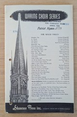 Waring Choir Series Patriot Him 1775 for Mixed Voices Vintage Sheet Music