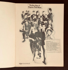 Very Best of Popular Folk Music Book 192 Pages Piano Sheet Music Lyrics Vintage