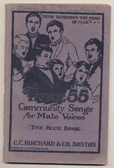 Vtg 1926 Twice 55 Community Songs For Male Voice Blue Book C.C Birchard & Co