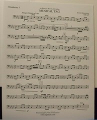 Trombone Trio Musical Tag by Kenin Kaisershot New Retail $10.00