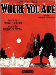 (With You) Where You Are, Mort Dixon & Rube Bloom, 1929 Antique sheet music