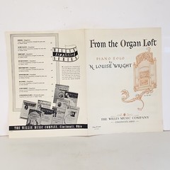 Vintage 1954 From The Organ Loft Piano Solo Sheet Music by N Louise Wright