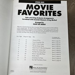 Movie Favorites String Bass Essential Elements Hal Leonard