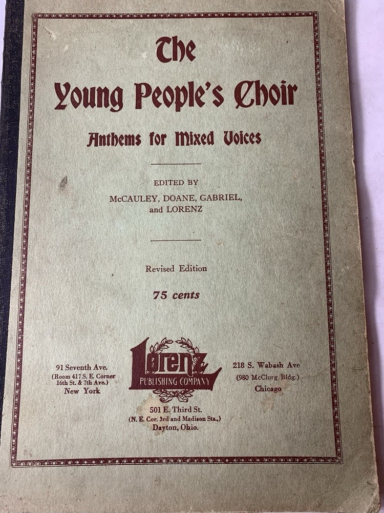 Vintage The Young People’s Choir: Anthems For Mixed Voices 1927
