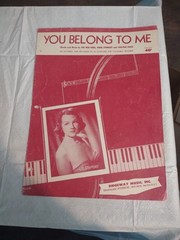 RARE Sheet Music You Belong To Me Jo Stafford Pee Wee King Stewart Price 1952