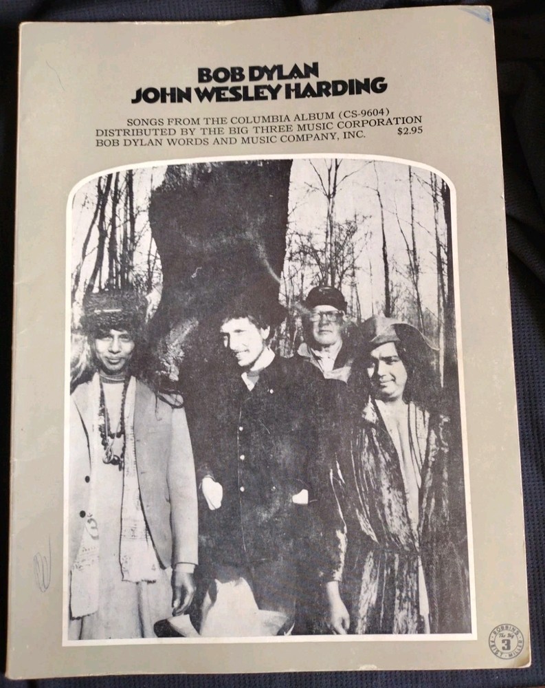 BOB DYLAN RARE 1968 SONGBOOK JOHN WESLEY HARDING SELF PUB. Vintage