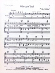 Who Are You Sheet Music She Shall Have Music 1959 Musical Flop Deed Meyer