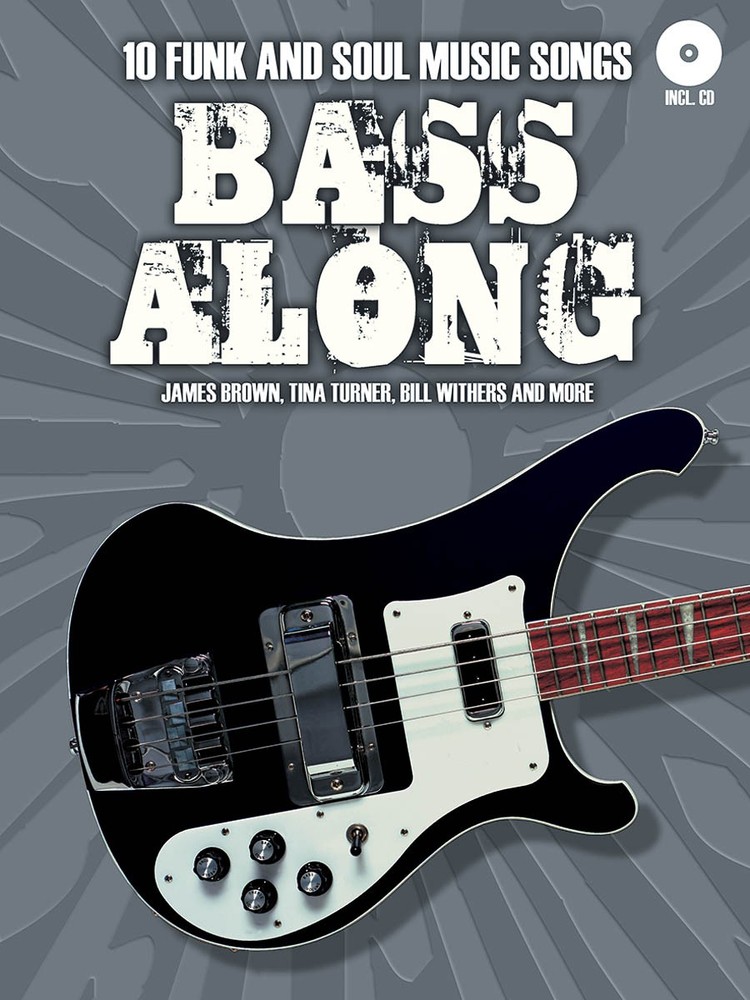 Bass Along for Bass Guitar Tab 10 Funk Soul Music Songs Play-Along Book CD Pack