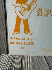 Holiday In Spain Piano Solo By William L. Gillock Vintage Sheet Music