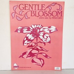 Vintage 1989 Gentle Blossom Piano Solo Sheet Music by Alfred Cahn