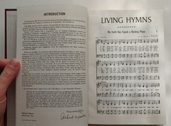 Living Hymns by Alfred B. Smith (Encore, 1984) dark red HC