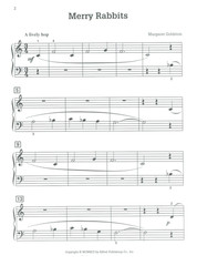 Merry Rabbits Elementary Piano Solo Sheet Music 1991 Goldston Easter Spring