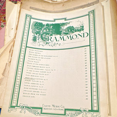 Evans Music Co. Grammond Sheet Music Catalog Page Song List & Prices