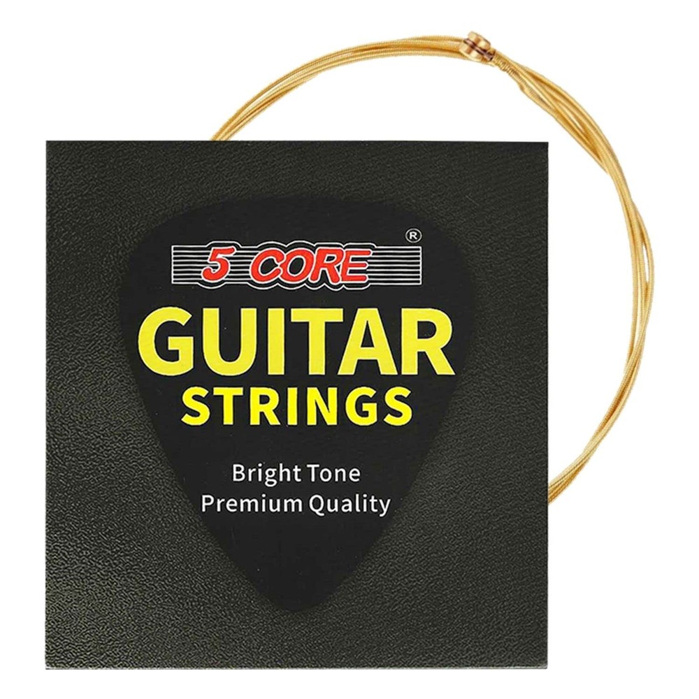 5 Core Acoustic Guitar Strings Brass Heavy Duty Extra Light Gauge High Carbon…