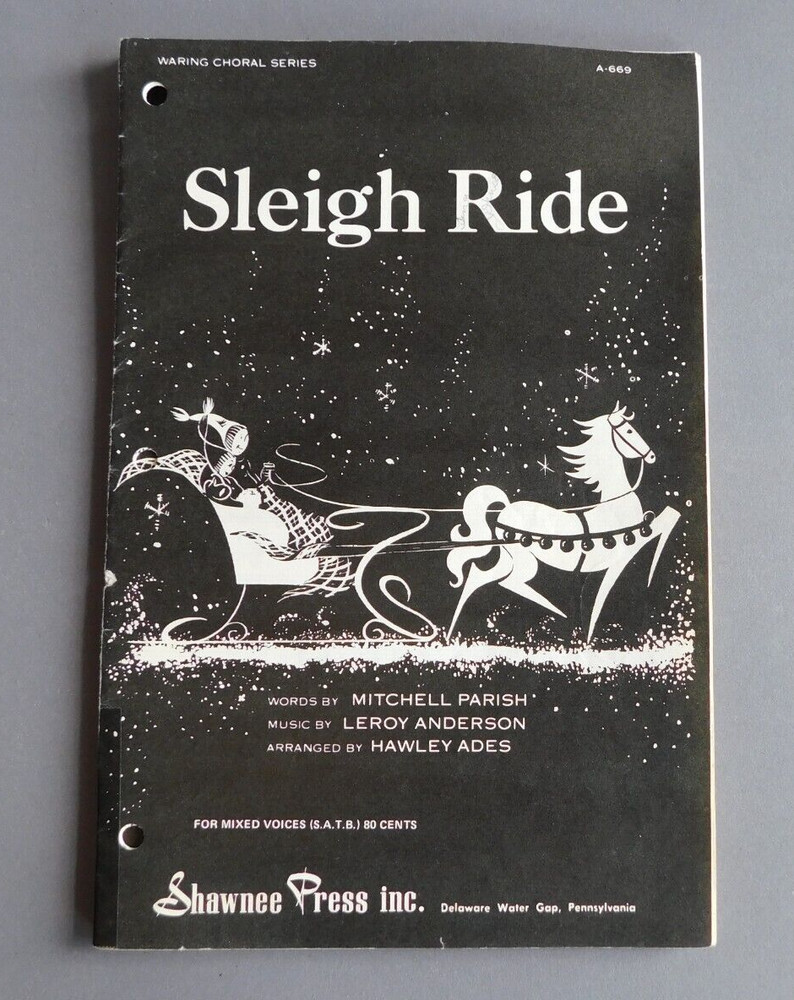 Sleigh Ride – for Mixed Voices SATB – 1962 sheet music – Shawnee Press