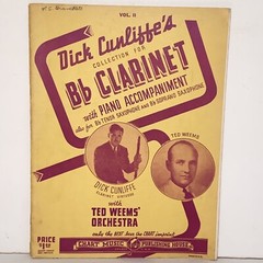 1938 Dick Cunliffe&rsquo;s Collection For Bb Clarinet Sheet Music Songbook Vol II