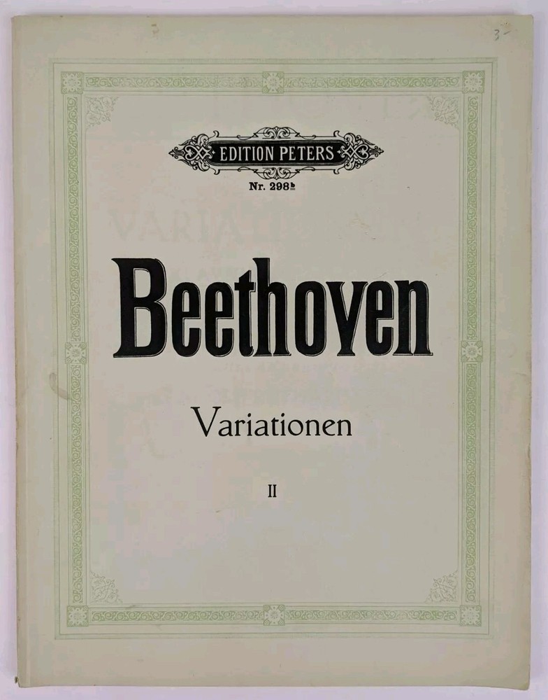 Edition Peters Nr. 298b Beethoven Variationen (Variations) II for Piano