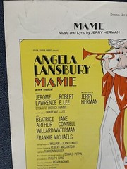 MAME Sheet Music Broadway Theatre Musical Show Poster – Angela Lansbury 1966 