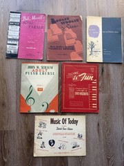 Vintage Piano Music Books 1940s 1950s Boogie Woogie Sketches Schaum Technic