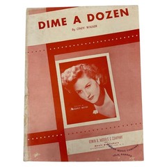 Cindy Walker Sheet Music Dime A Dozen 1949 Piano Vocal Easy Listening