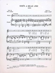 She&rsquo;s A Mean Job Sheet Music Jimmy Selby George Landis 1921 Fox Trot Flapper