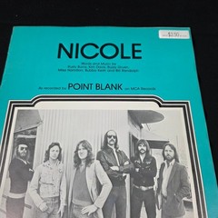 NICOLE Sheet Music P/V/G Point Blank Cherry Lane 0880 1981