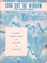 Look Out The Window Sheet Music Lew Porter Teepee Mitchell Winter Song 1952