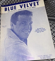 Vtg Sheet Music Blue Velvet Bobby Vinton from Blue on Blue Bernie Wayne 1951 SM1