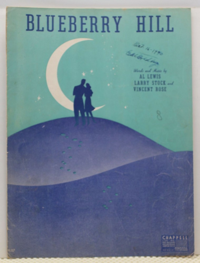 Blueberry Hill – Al Lewis Larry Stock & Vincent Rose – Sheet Music 1940