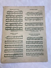 Nightfall Idylle for Pianoforte by Ryder 1873 1901 Large Format Sheet Music Art